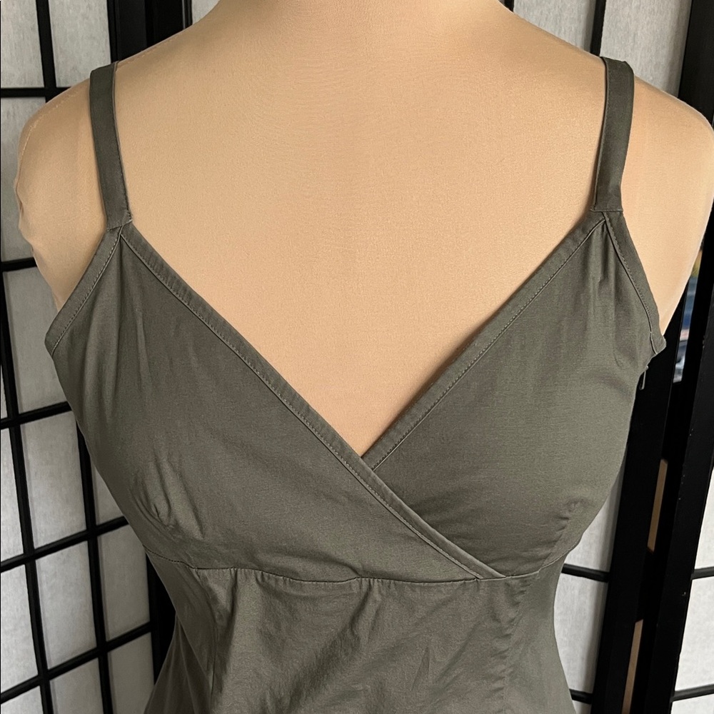 Olive Green Spaghetti Strap Dress S